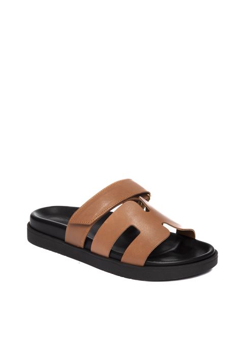 Tan paris sandal VINCENT VEGA | PARISVIT-CUOIO